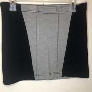 Black & Grey paneled skirt